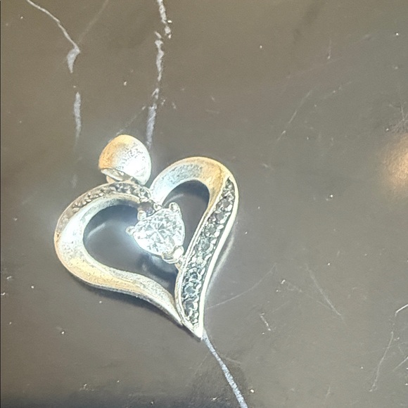 3 Silver Heart Charms with Paw and Angel Designs - Picture 2 of 8